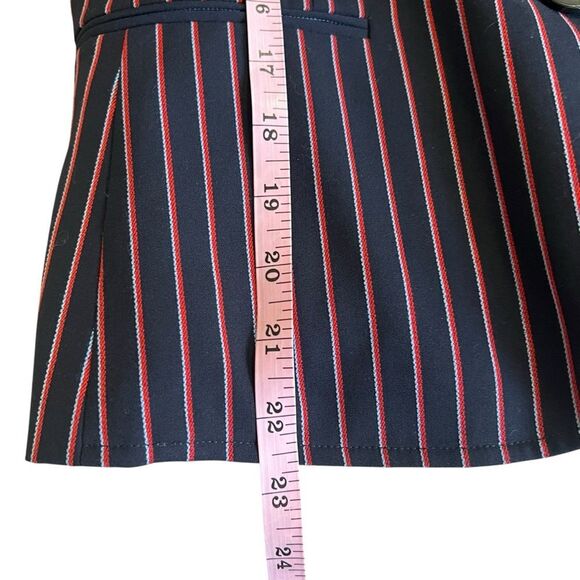 Argent Pinstripe Classic Single Breasted 2 Button Blazer Jacket Navy/Red Size 6 - Picture 6 of 10
